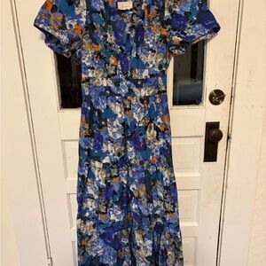 Anthropologie Somerset Blue Maxi Dress